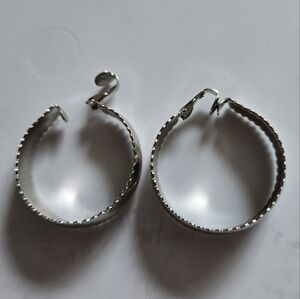 Diamond Design Metal Hook/Clip On Earrings